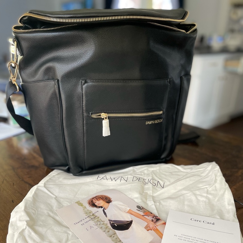 FAWN DESIGN - THE ORIGINAL DIAPER BAG - BLACK